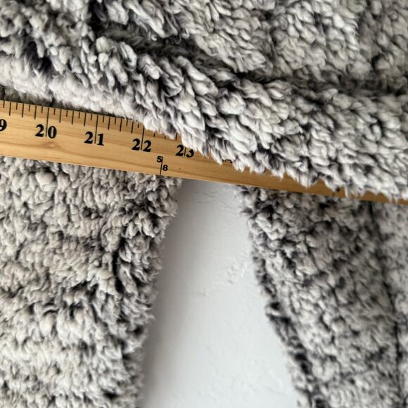 Blue Star Pullover Sweater Mens Large Sherpa Fleece Fuzzy Half Zip Warm Cozy - Picture 8 of 9